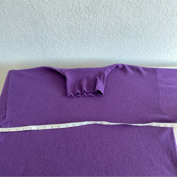 bullock and jones purple turtleneck  Scottish Cashmere sweater - Picture 3 of 9